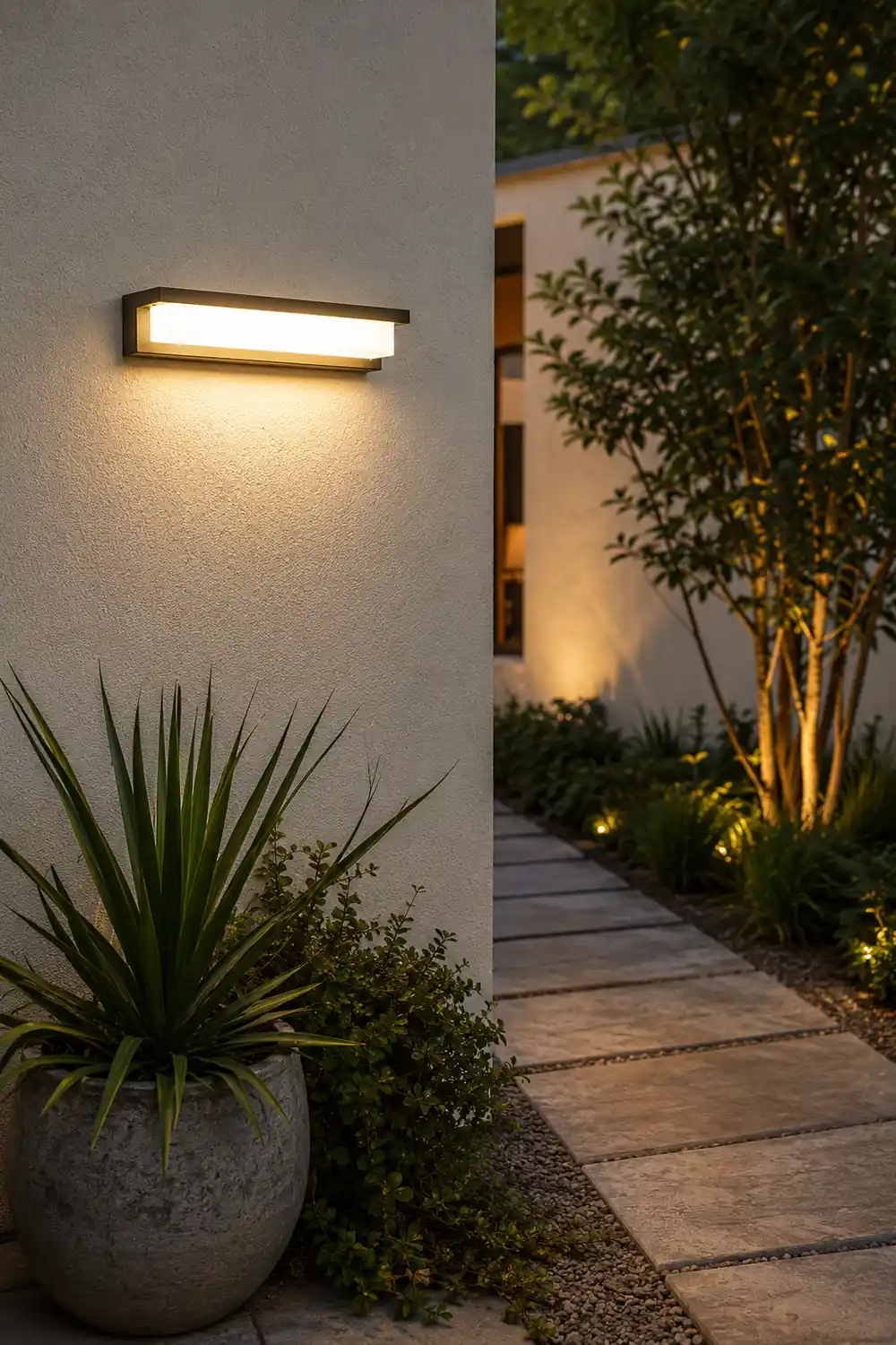 Orr Modern Rectangular Metal/Acrylic Outdoor Solar Wall Lamp, Black - Lumpaz