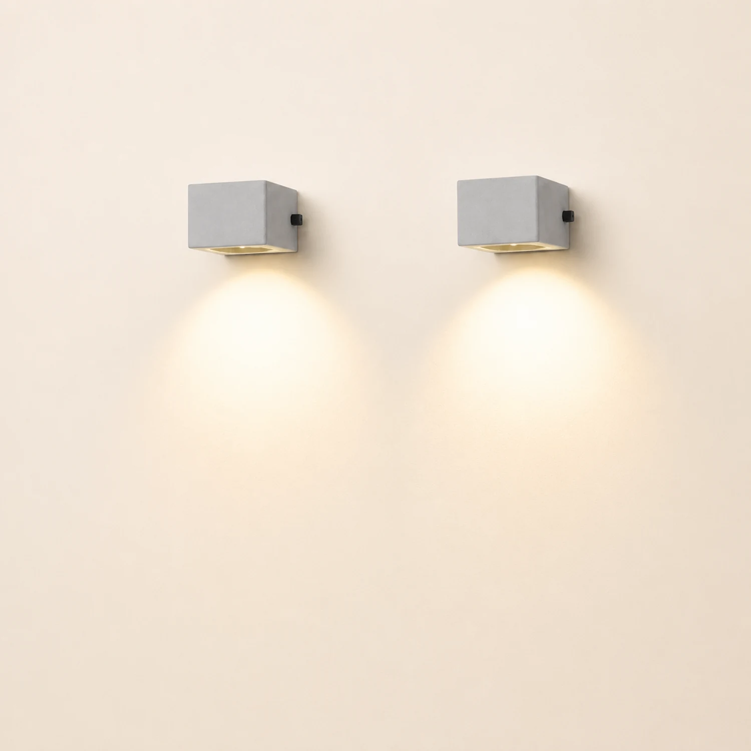Orr Minimalist Cement Square Outdoor Wall Lamp, White - Lumpaz