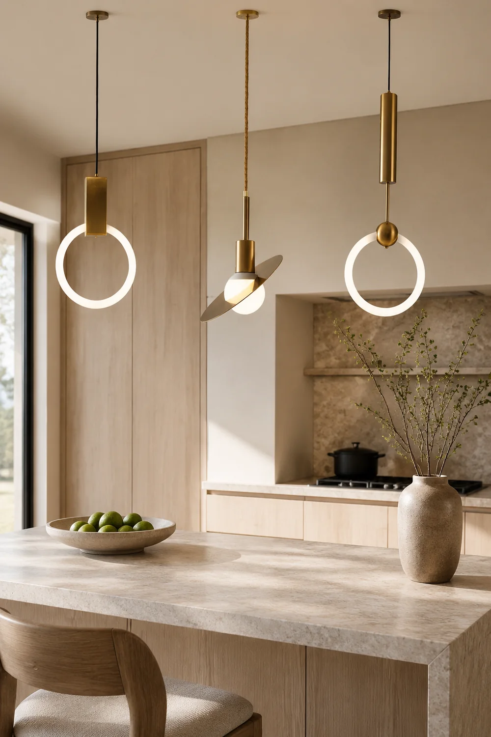 Cooley Modern Nordic Globe/Ring Metal/Glass Pendant Light, Gold - Lumpaz
