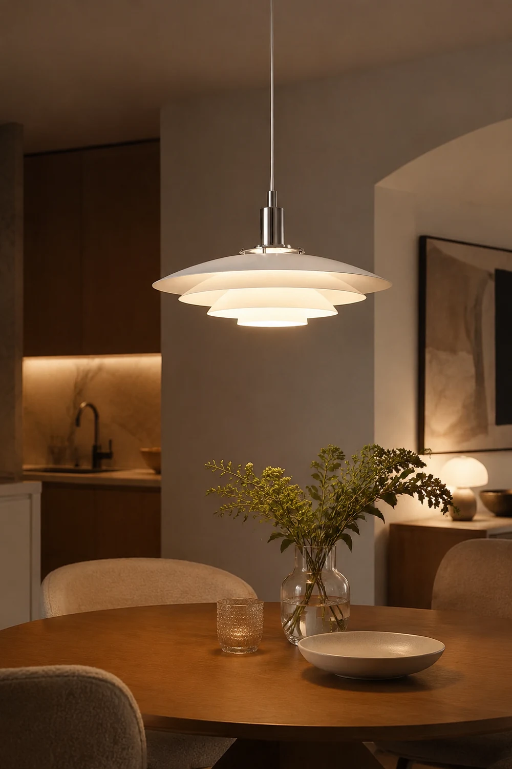 Carins Cluster White Nordic Pendant Light Living Room/Kitchen - Lumpaz