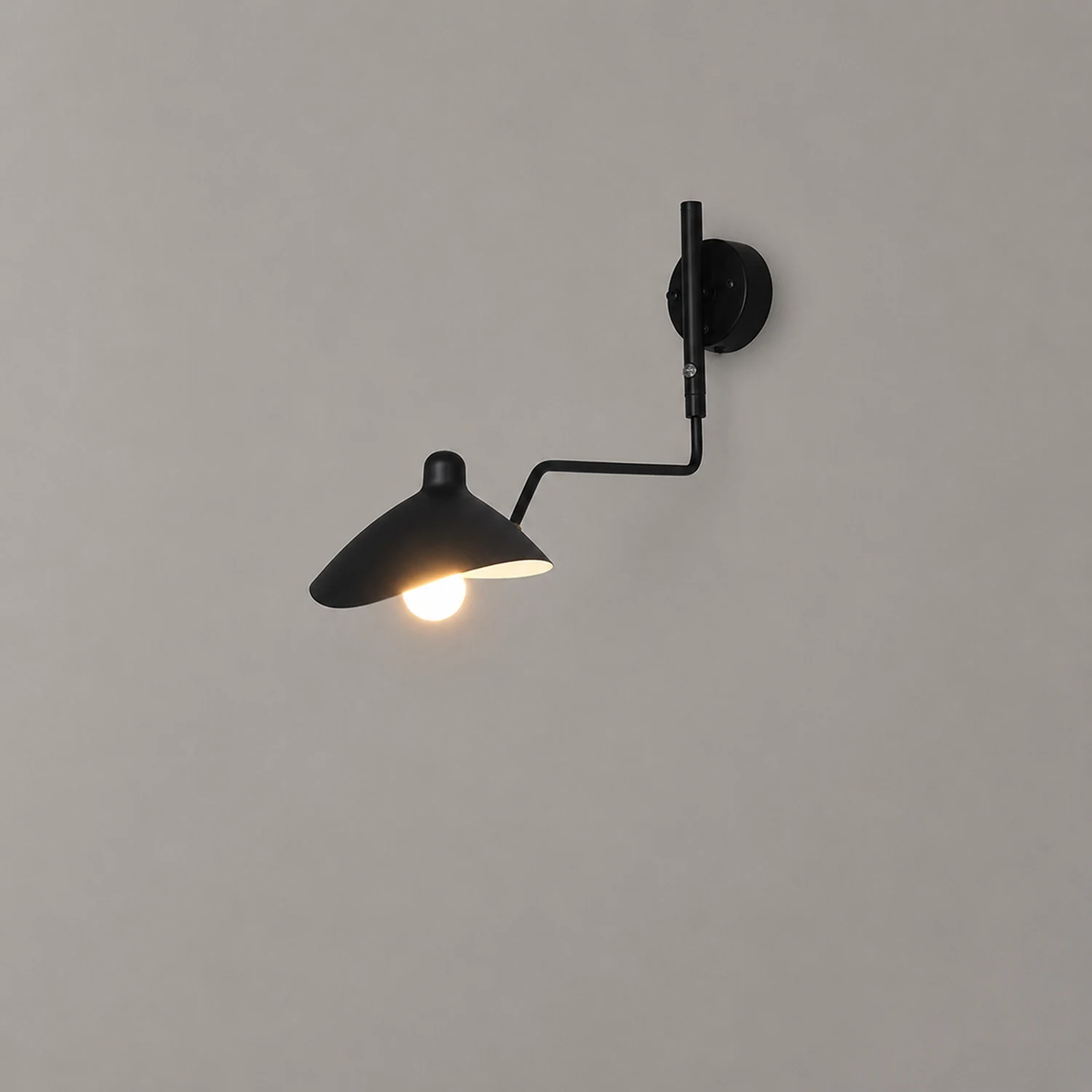 Schmitt Wall Lamp Industry, Metal, Black, Living Room - Lumpaz