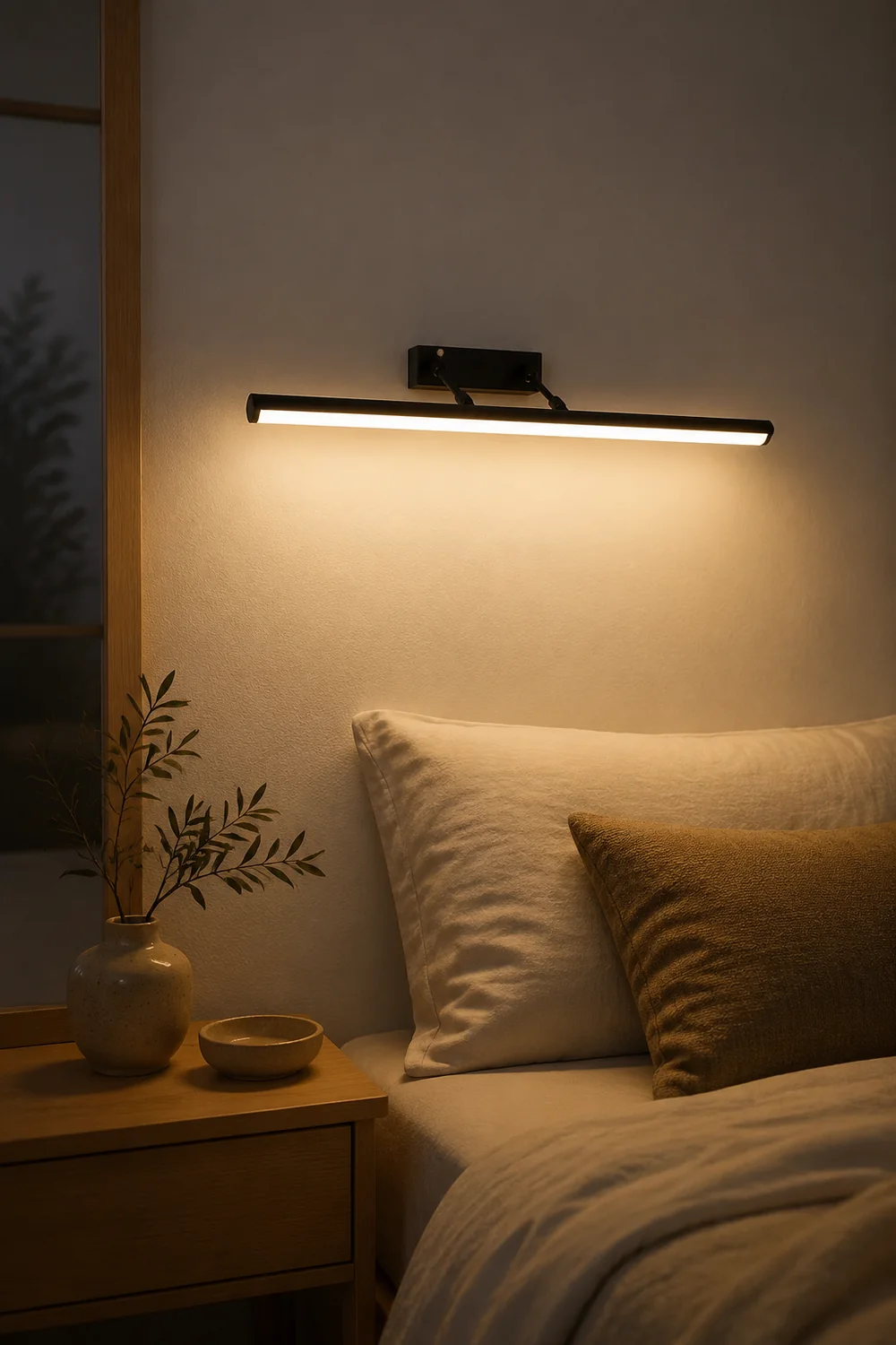 Edge Industrial Linear Metal/Acrylic Wall Lamp, Black - Lumpaz