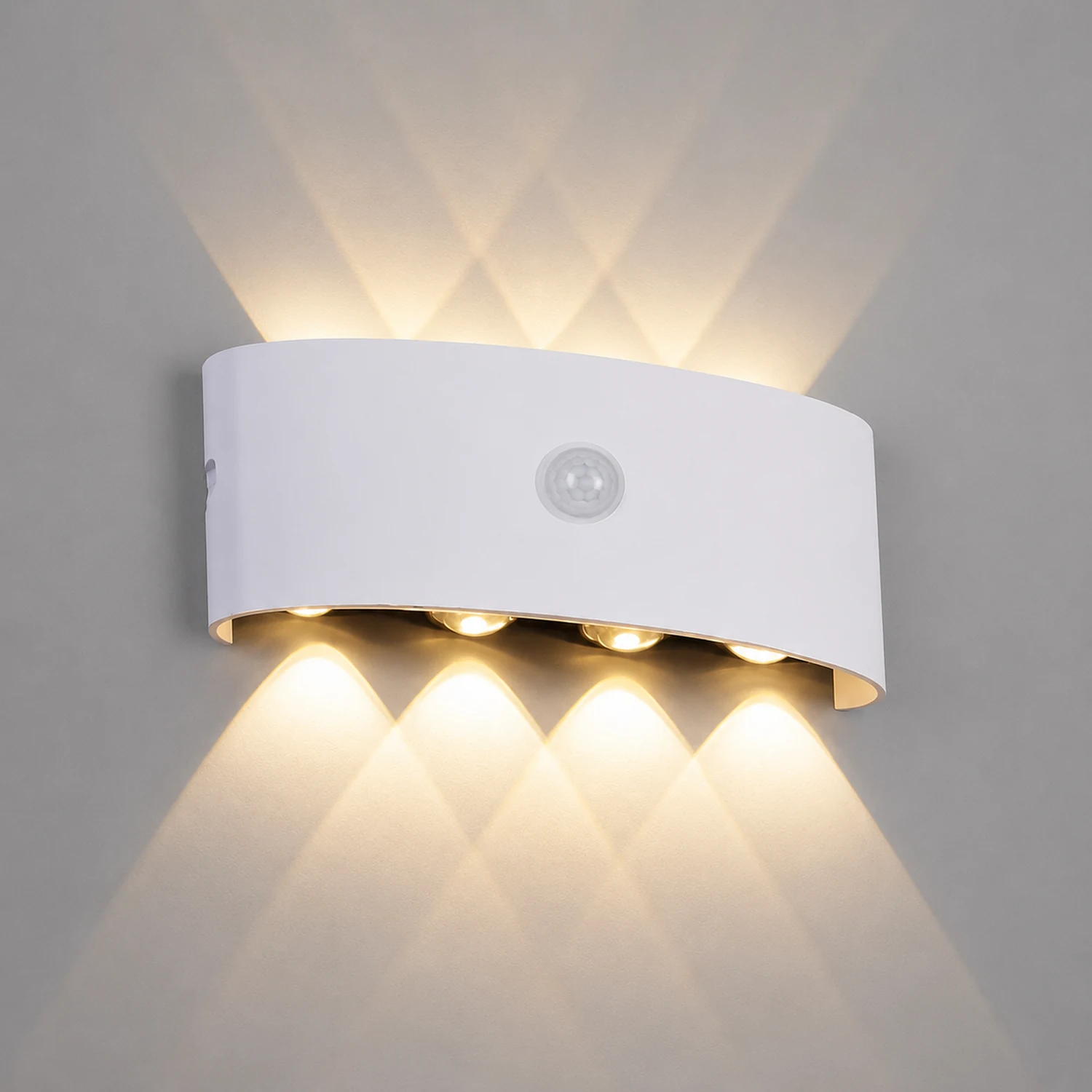 Orr Modern Simple Metal/Acrylic Fixtures Up And Down LED Light Wall Lamp, Black/White - Lumpaz