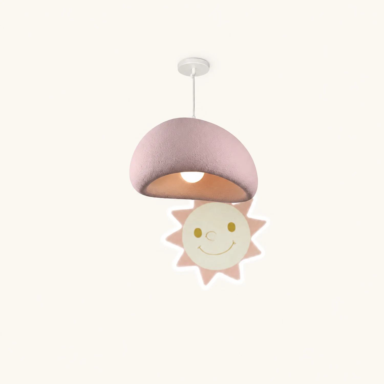 Byers Wabi-Sabi Spherical Cloud Pendant Light, Gray/White/Pink/Blue - Lumpaz