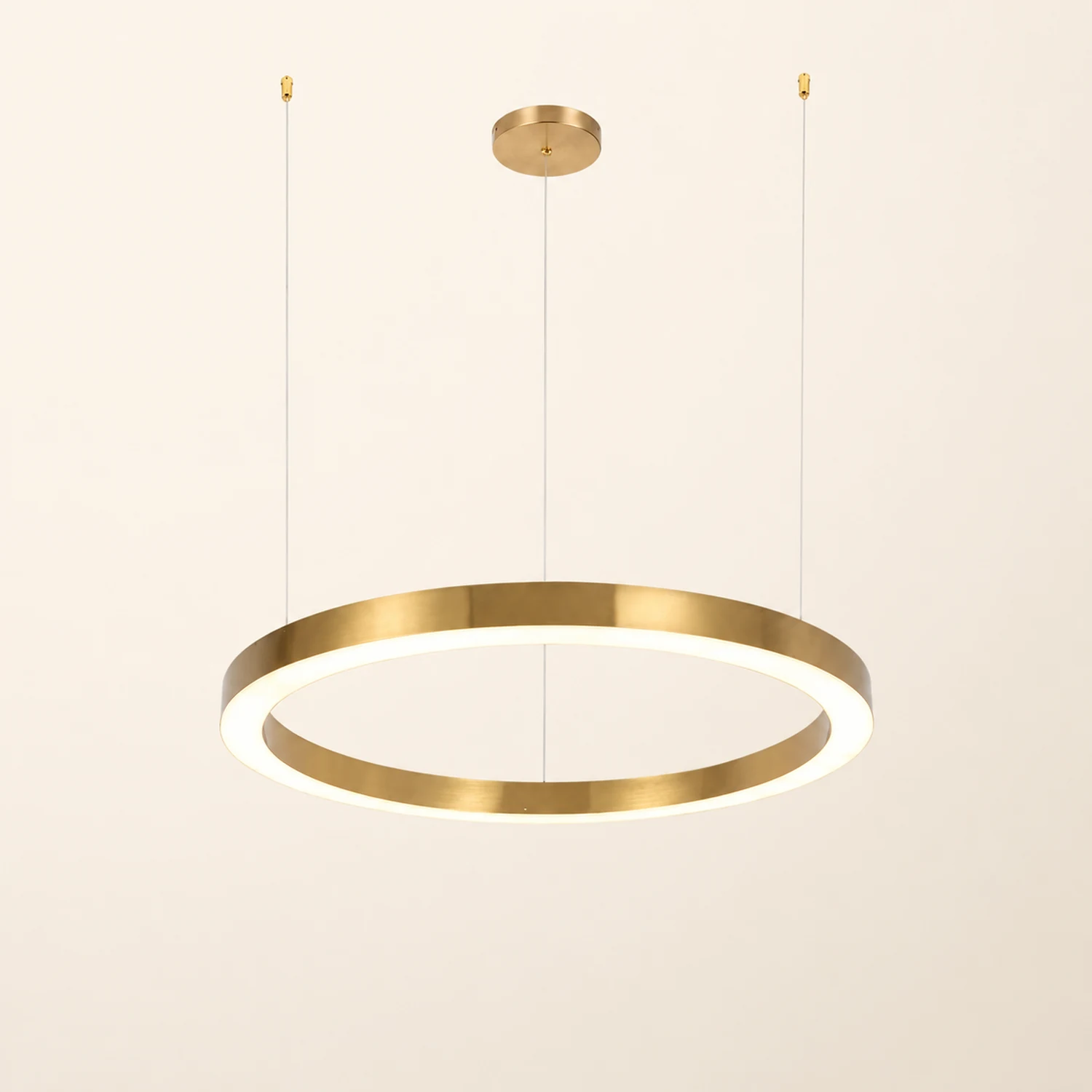 Arisha Modern Ring Metal Pendant Light, Gold - Lumpaz