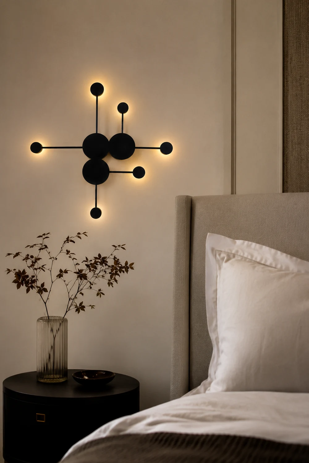 Emyr Modern Nordic Chessboard Metal Wall Lamp, Black - Lumpaz
