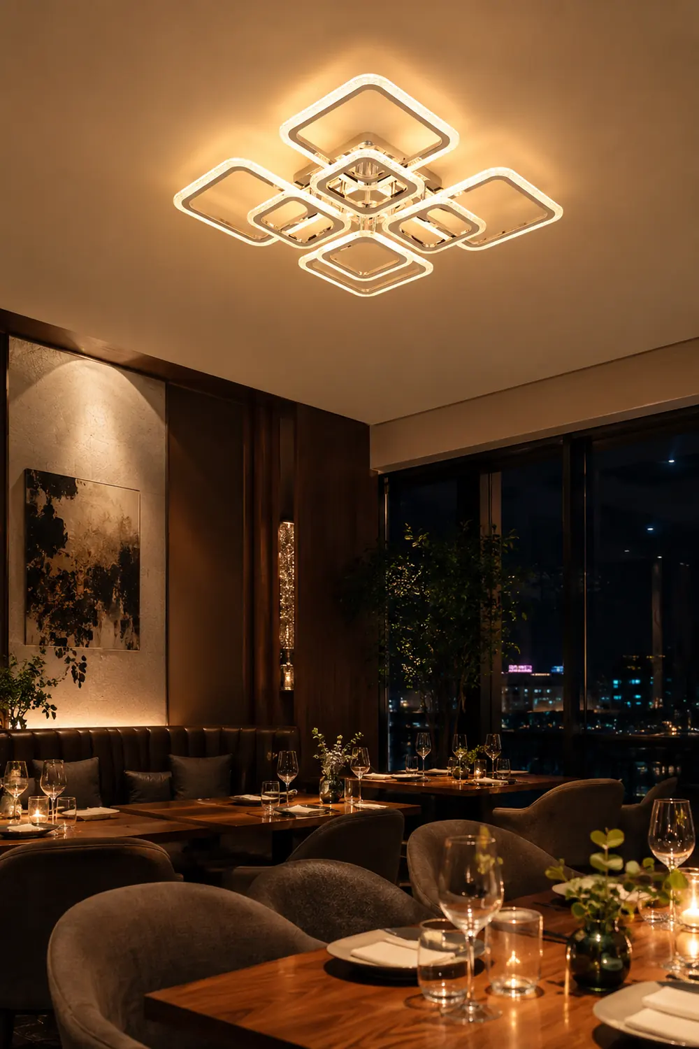 Lacey Modern Square Flush Mount Ceiling Light - Lumpaz