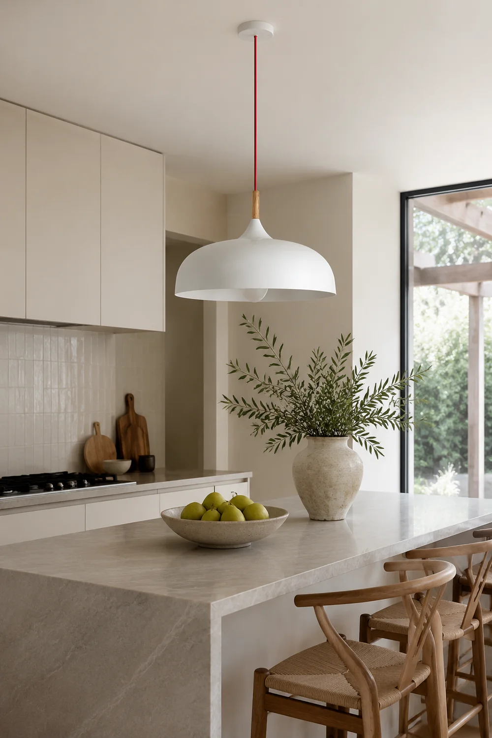Leilani Modern Pendant Light Dome Macaron Metal Dining Room - Lumpaz