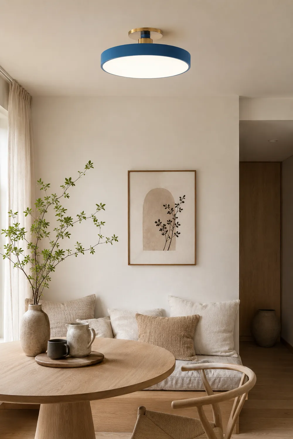 Morandi Nordic Minimalist Round Flush Mount Ceiling Light - Lumpaz