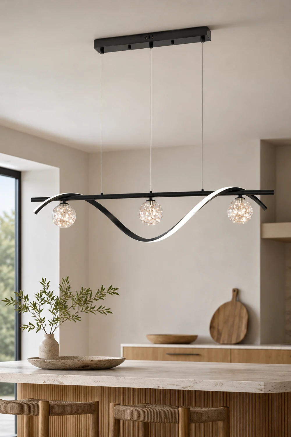 Pendant Light, Black/Gold, Kitchen/Living Room - Lumpaz