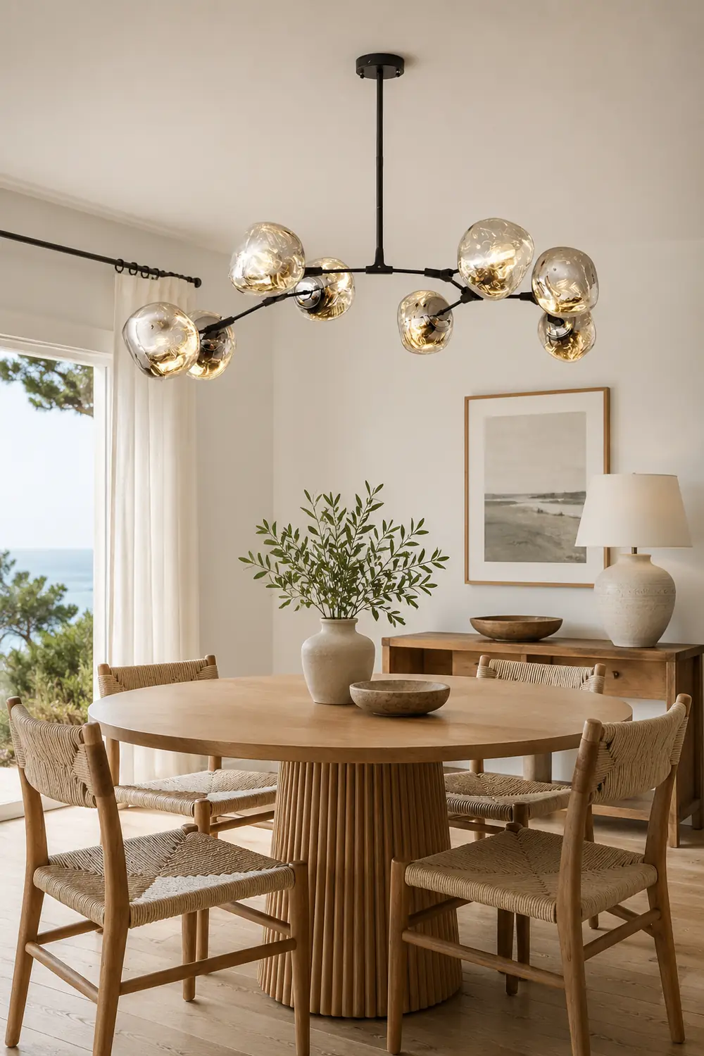 Mirza Modern Globe Lava 3 Pendant Light Fixture 3/6/8 Head - Lumpaz