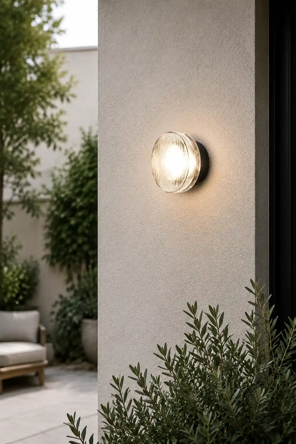 Valentina Modern Mini Bubble Metal/Glass Outdoor Wall Lamp, Transparent - Lumpaz