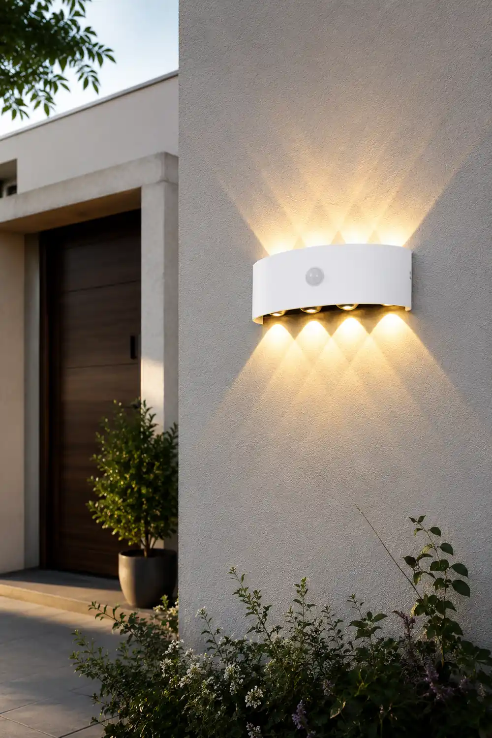 Orr Modern Simple Metal/Acrylic Fixtures Up And Down LED Light Wall Lamp, Black/White - Lumpaz