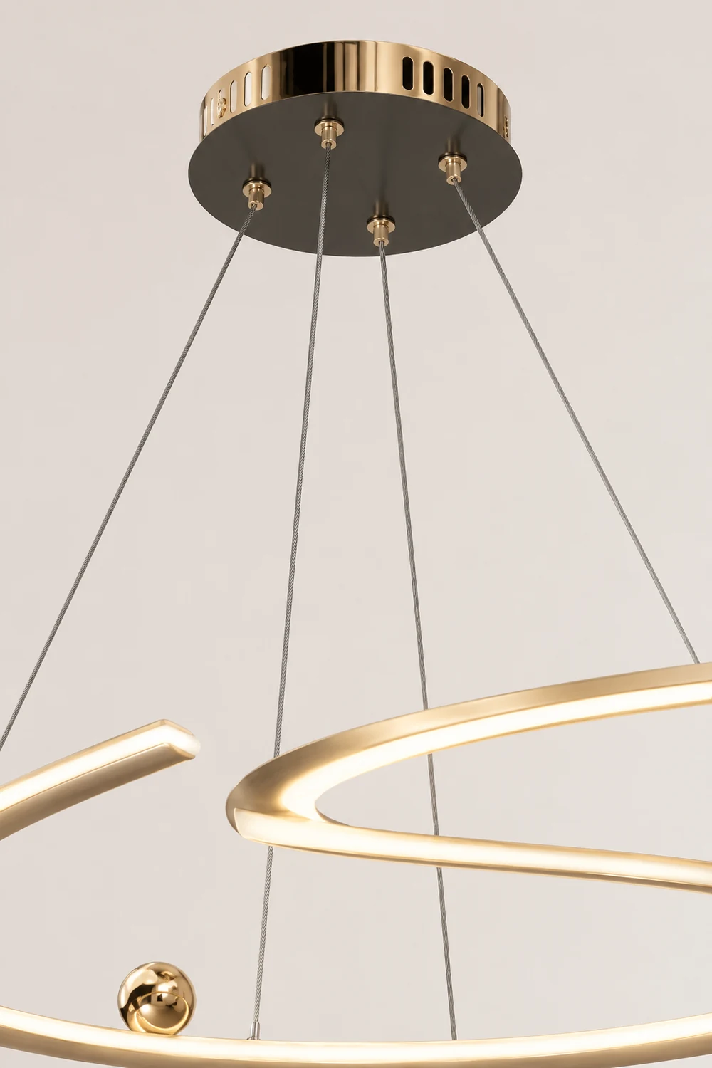 Minimalist Linear Metal Pendant Light,Gold - Lumpaz