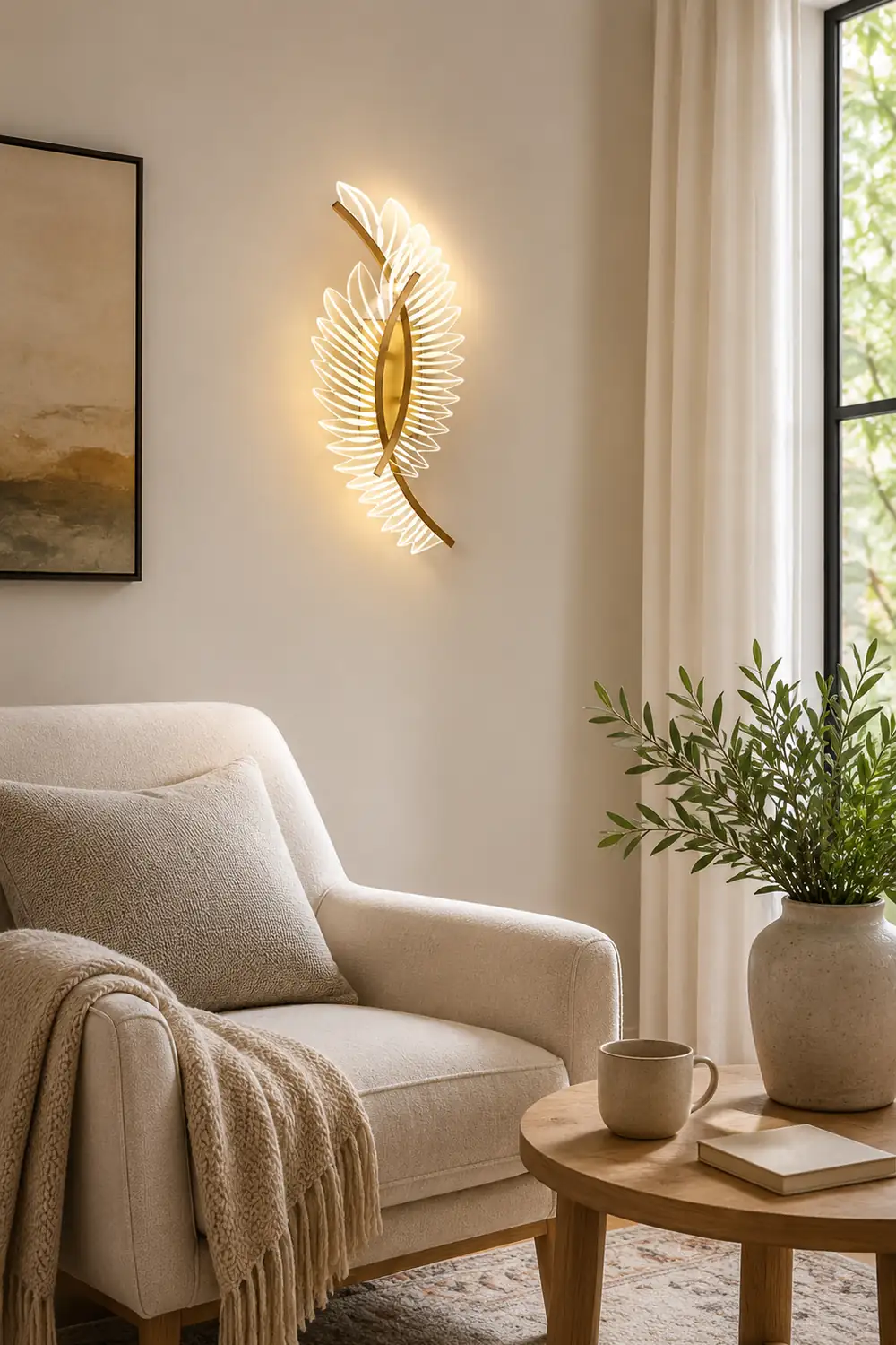 Kristy Modern Crystal Wall Lamp Gold Wings Design Sconce for Bedroom - Lumpaz
