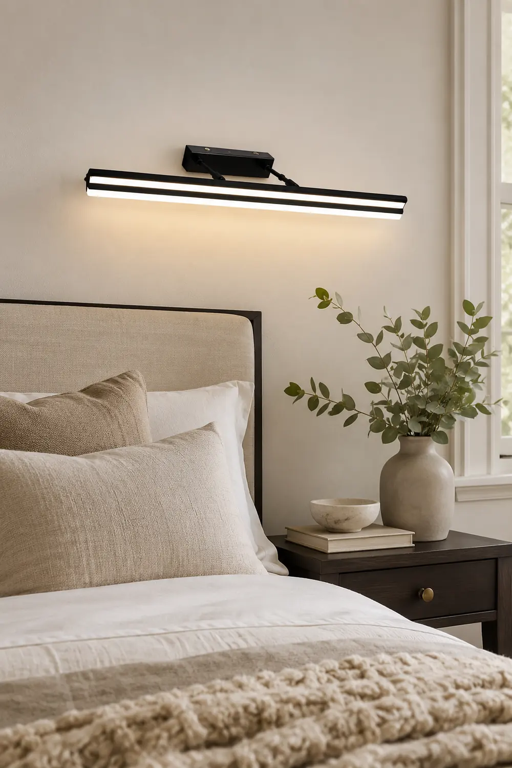 Edge Industrial Linear Metal/Acrylic Wall Lamp, Black - Lumpaz