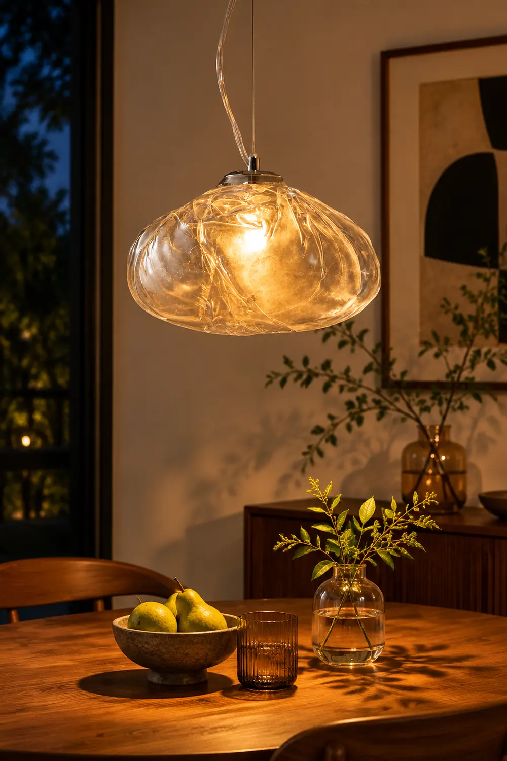 Byers Minimalist Spherical Metal/Glass Pendant Light, 3 Color - Lumpaz