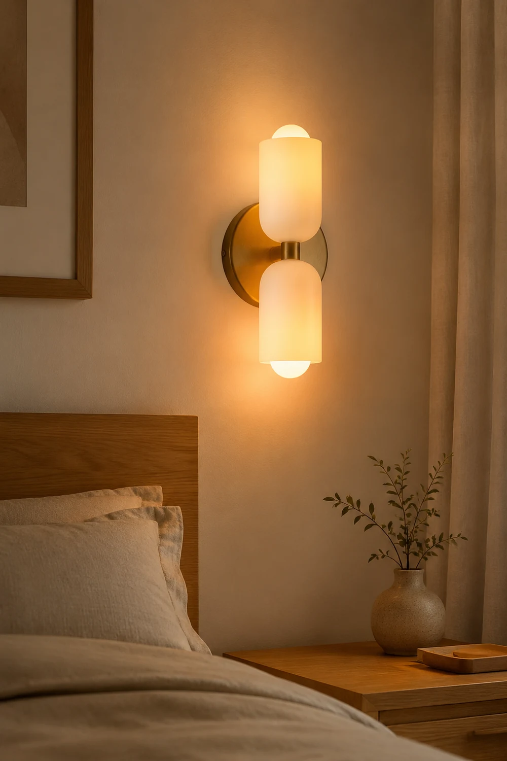 Morandi Modern LED Wall Lamp Gold Black Living Room Bedroom - Lumpaz