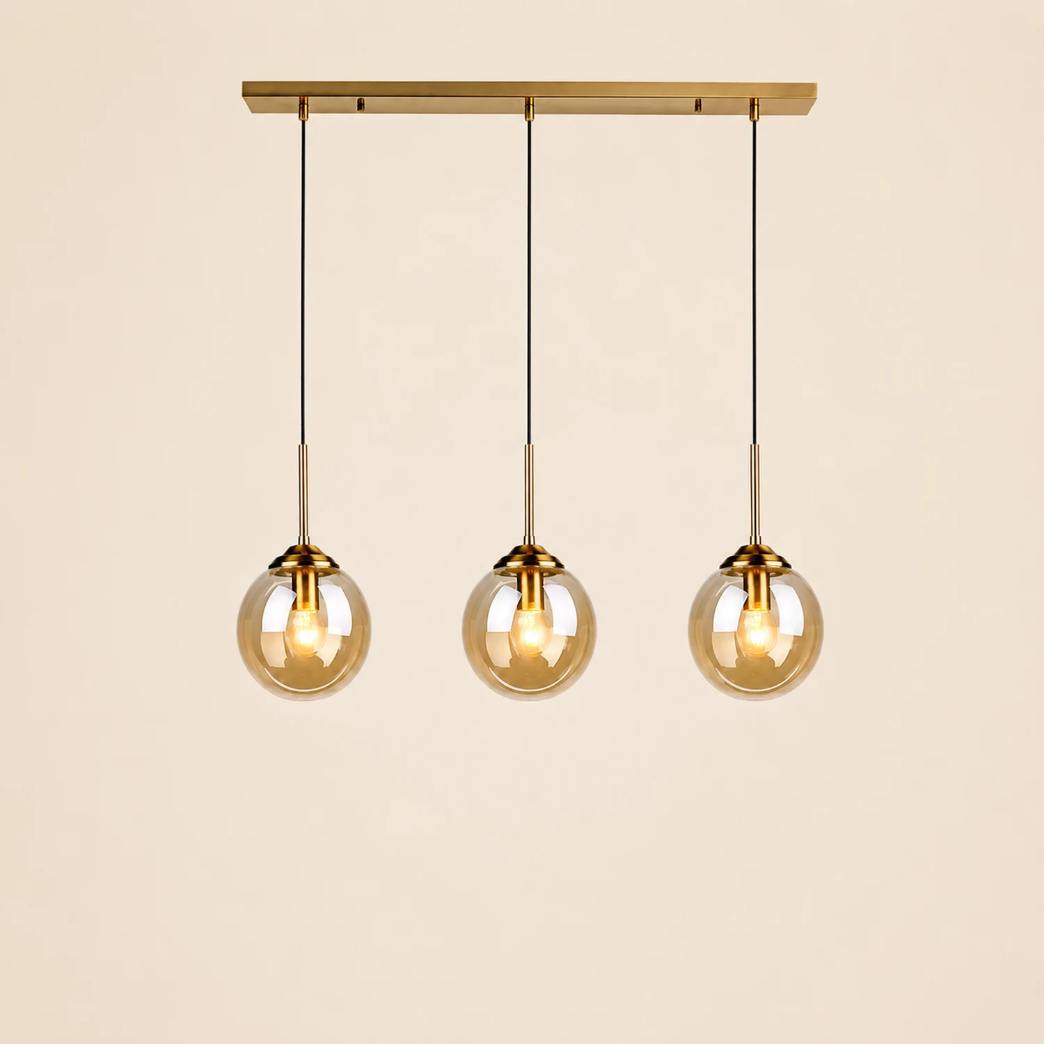 Valentina Designer Bubble Glass Pendant Light Smoke/Clear/Amber - Lumpaz