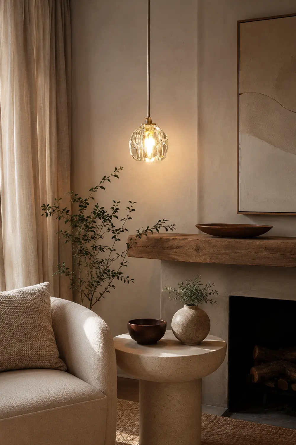 Luxury Globe Metal/Glass Pendant Light, Clear, Bedroom - Lumpaz