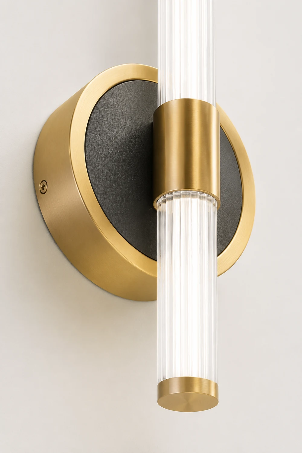 Leigh Designer Linear Mirror Front Vanity Wall Lamp, Cooper/Black - Lumpaz