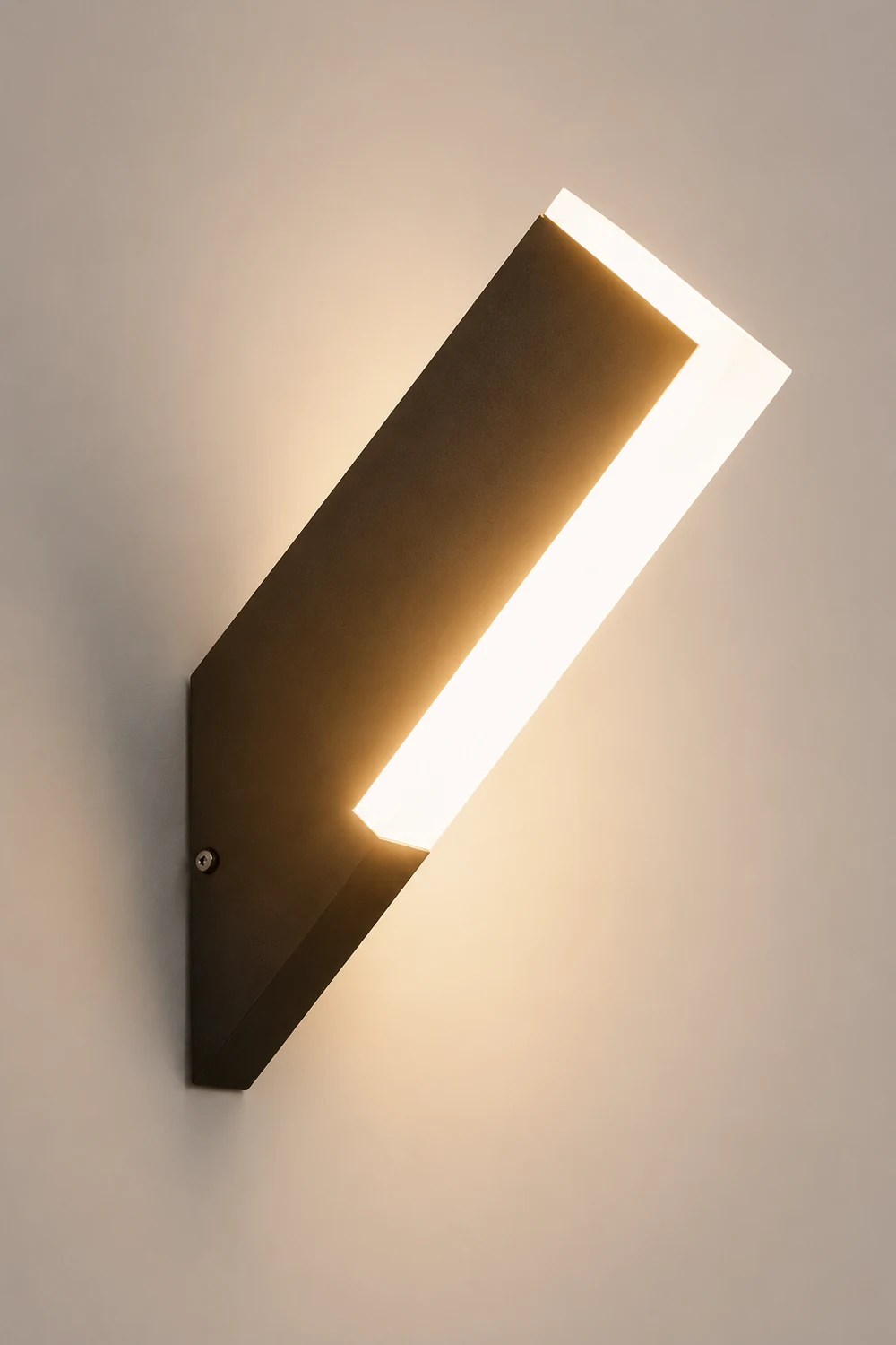 Orr Modern Geometric Acrylic Outdoor Wall Lamp, Black - Lumpaz