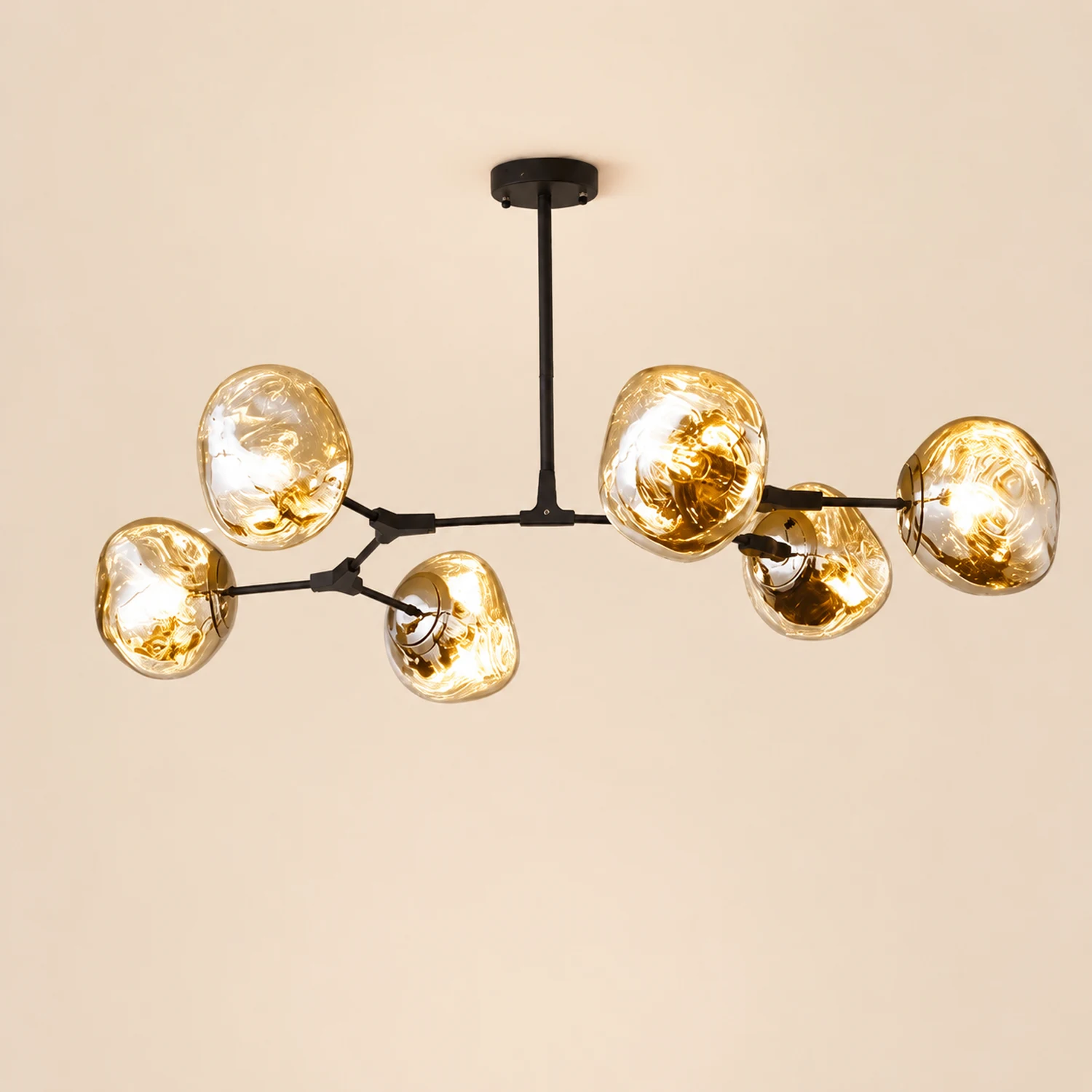 Mirza Modern Globe Lava 3 Pendant Light Fixture 3/6/8 Head - Lumpaz
