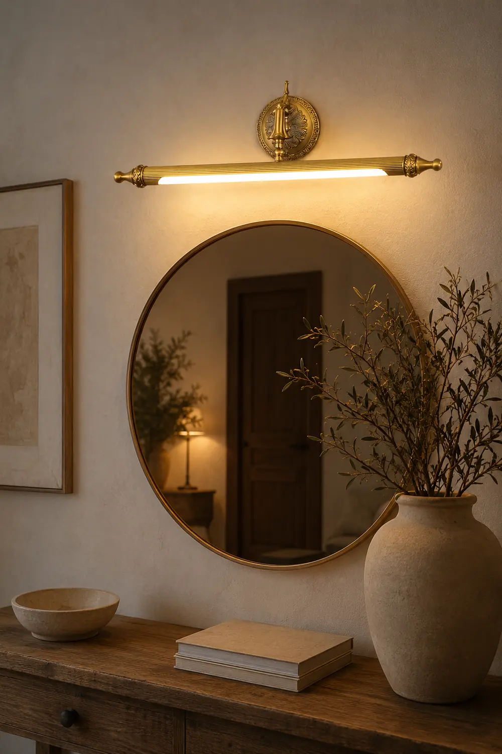 Félicie Vintage Linear Resin&Glass Wall Lamps, Gold - Lumpaz