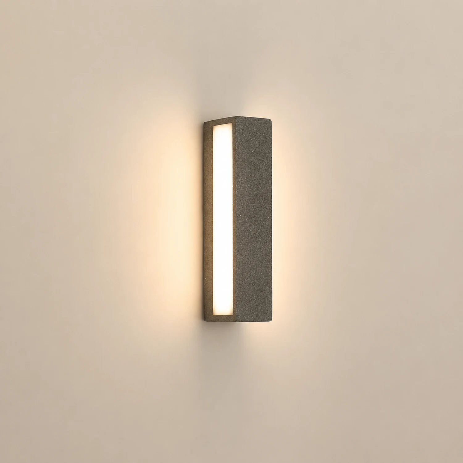 Edge LED Outdoor Wall Lamp, Black & White, 9.5"/15" - Lumpaz
