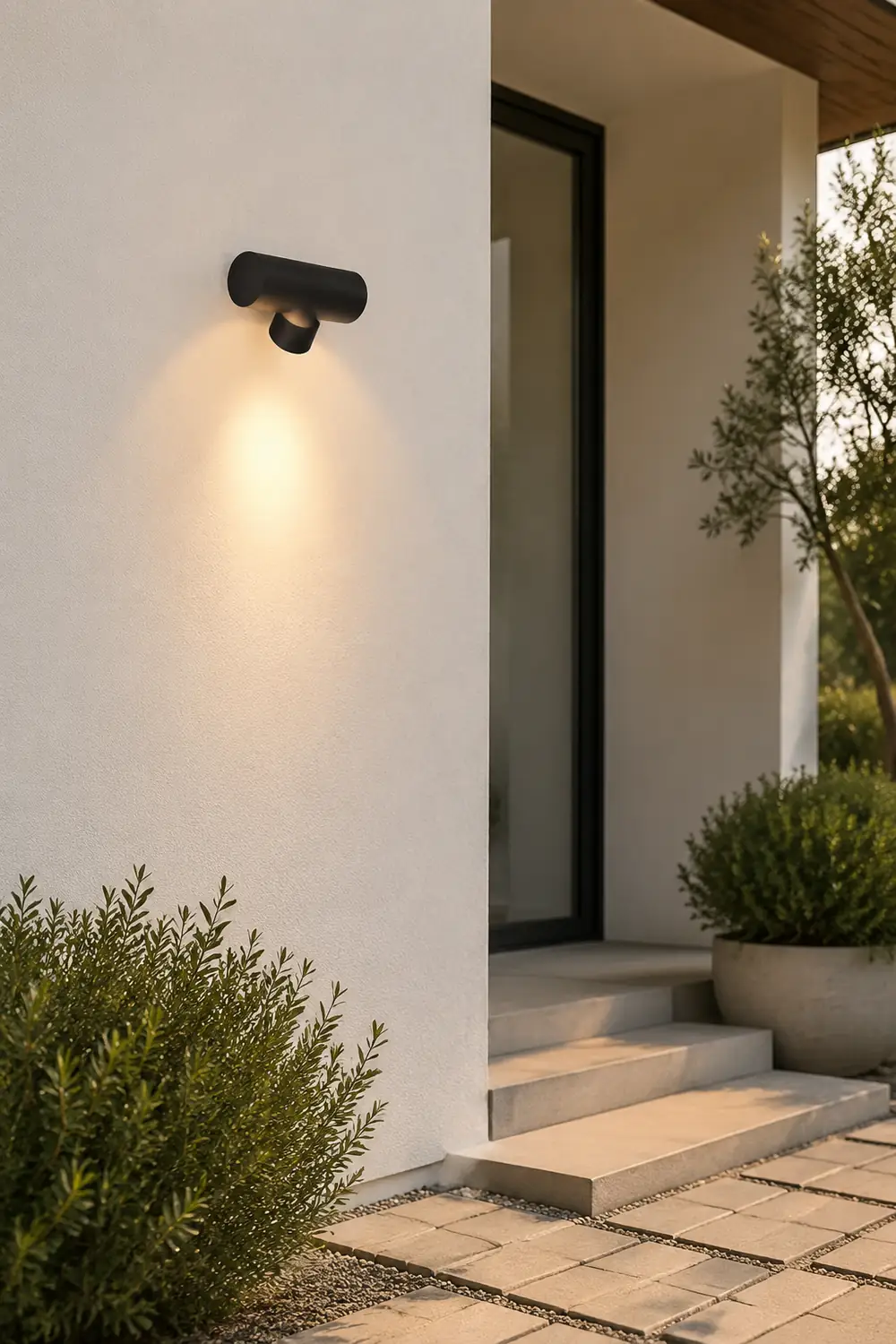 Orr Modern Waterproof Outdoor Wall Lighting, White & Black - Lumpaz