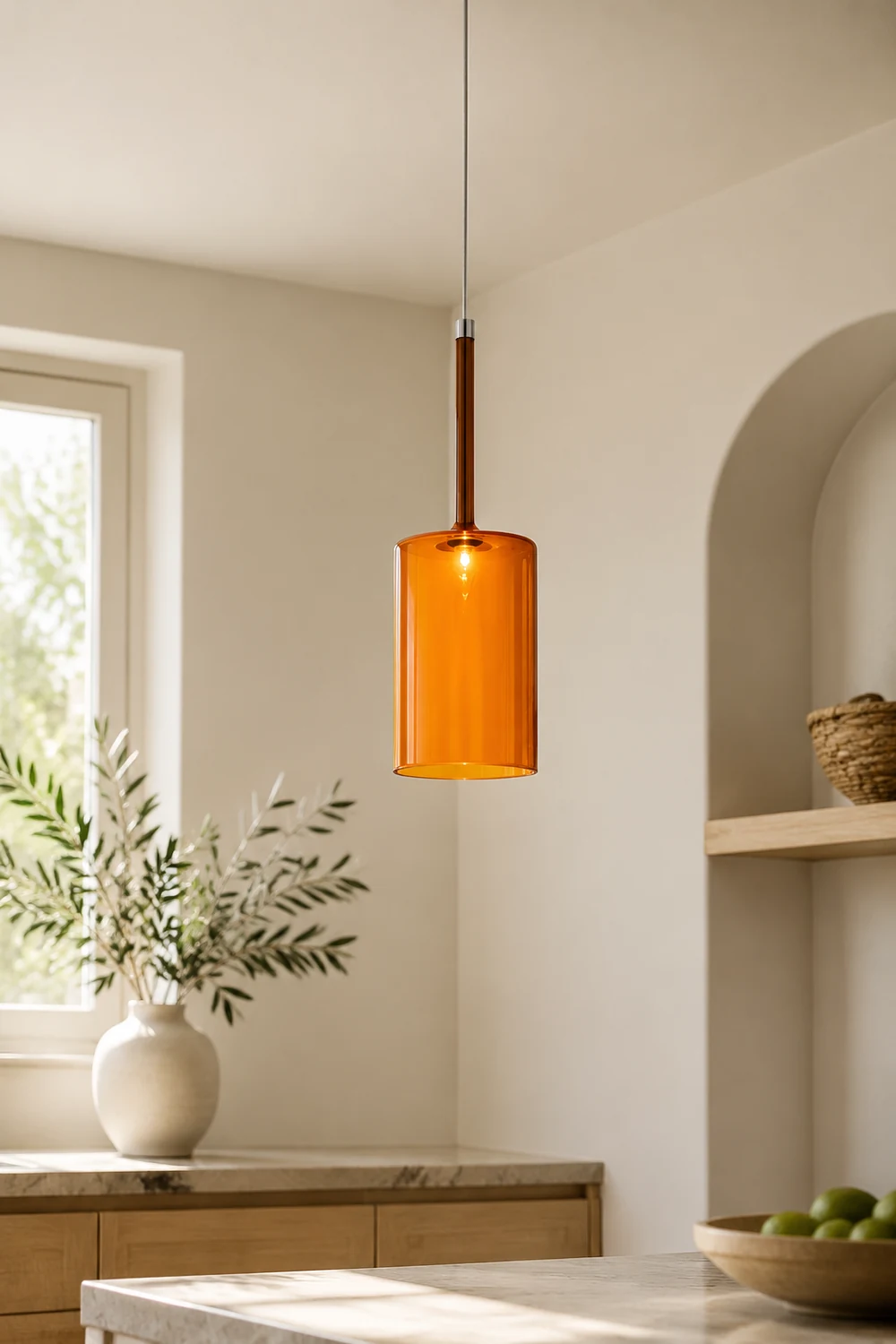 Hailie Minimalist Modern Glass LED Pendant Light 3 Style - Lumpaz