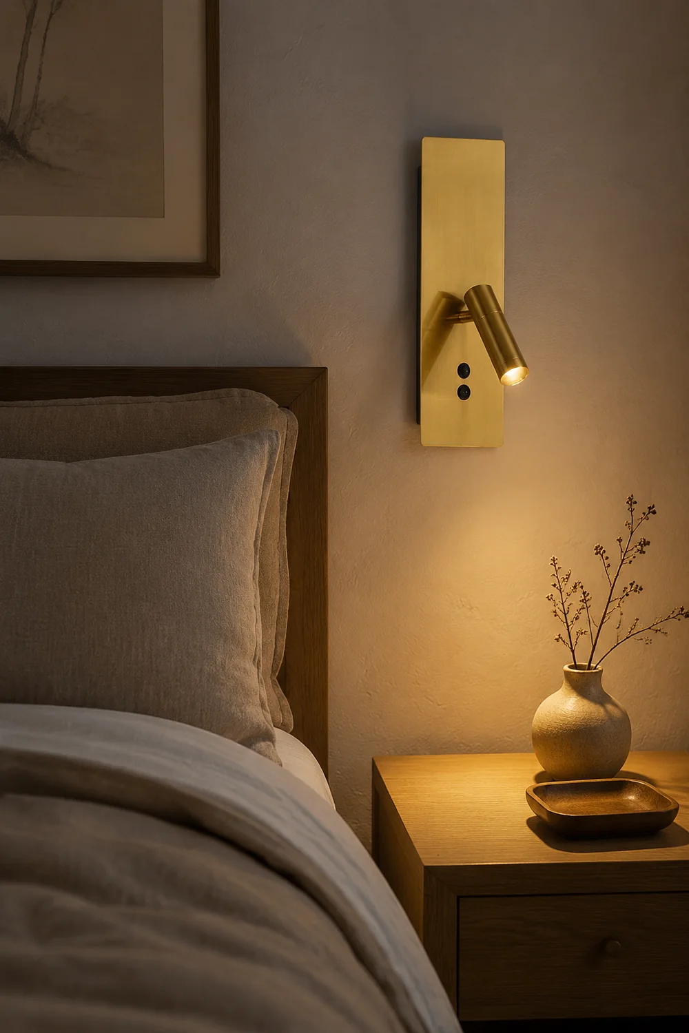 Orr Modern Flashlight Metal/Acrylic Wall Lamp Spotlight, Gold/Black/White - Lumpaz