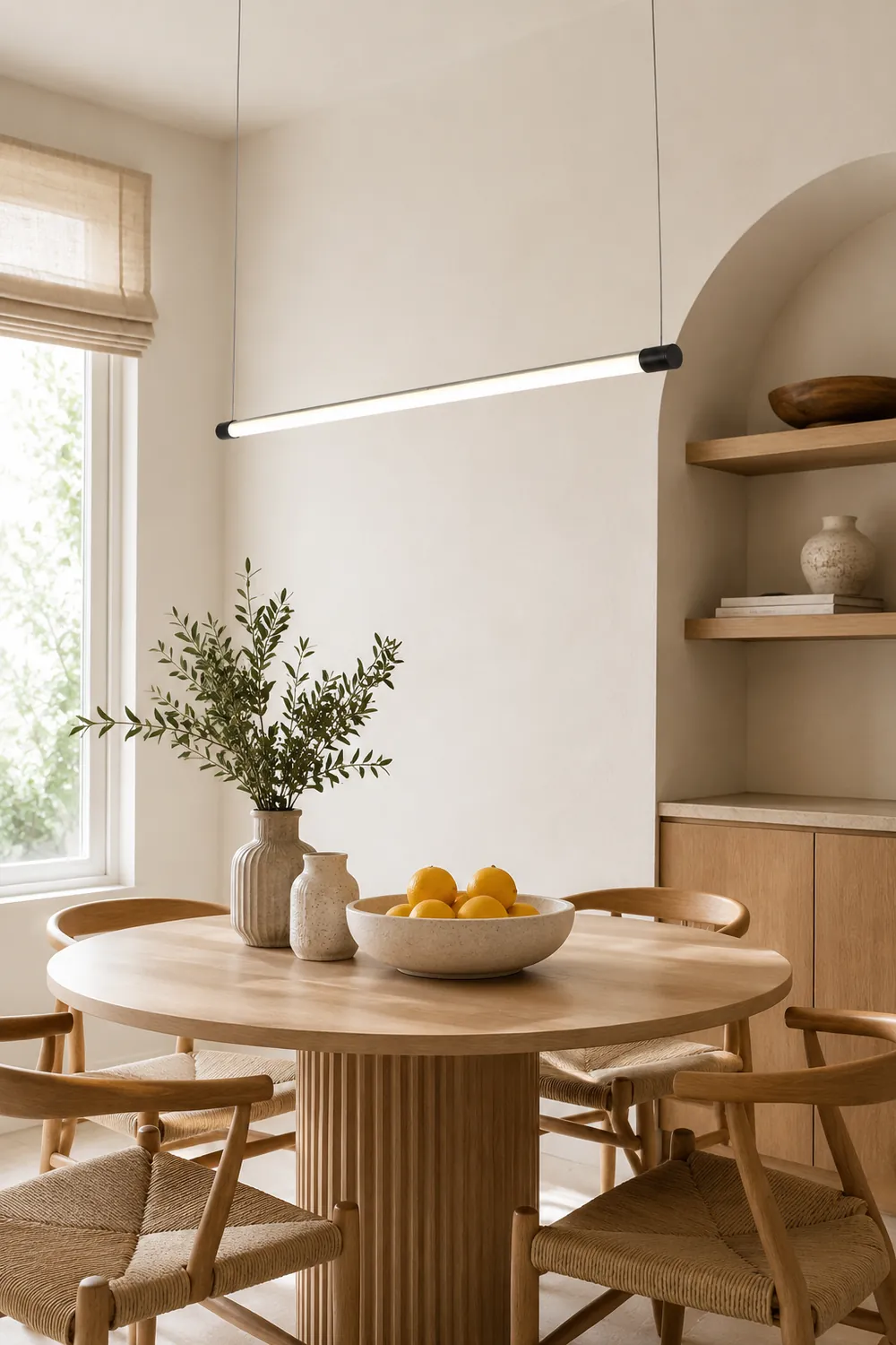Edge Minimalist Linear Office Pendant Light Black/Silver - Lumpaz