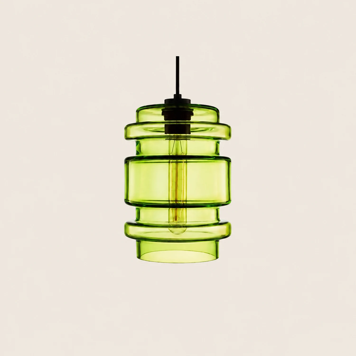Zaid Modern Art Deco LED Cylindrical Metal/Glass Pendant Light - Lumpaz
