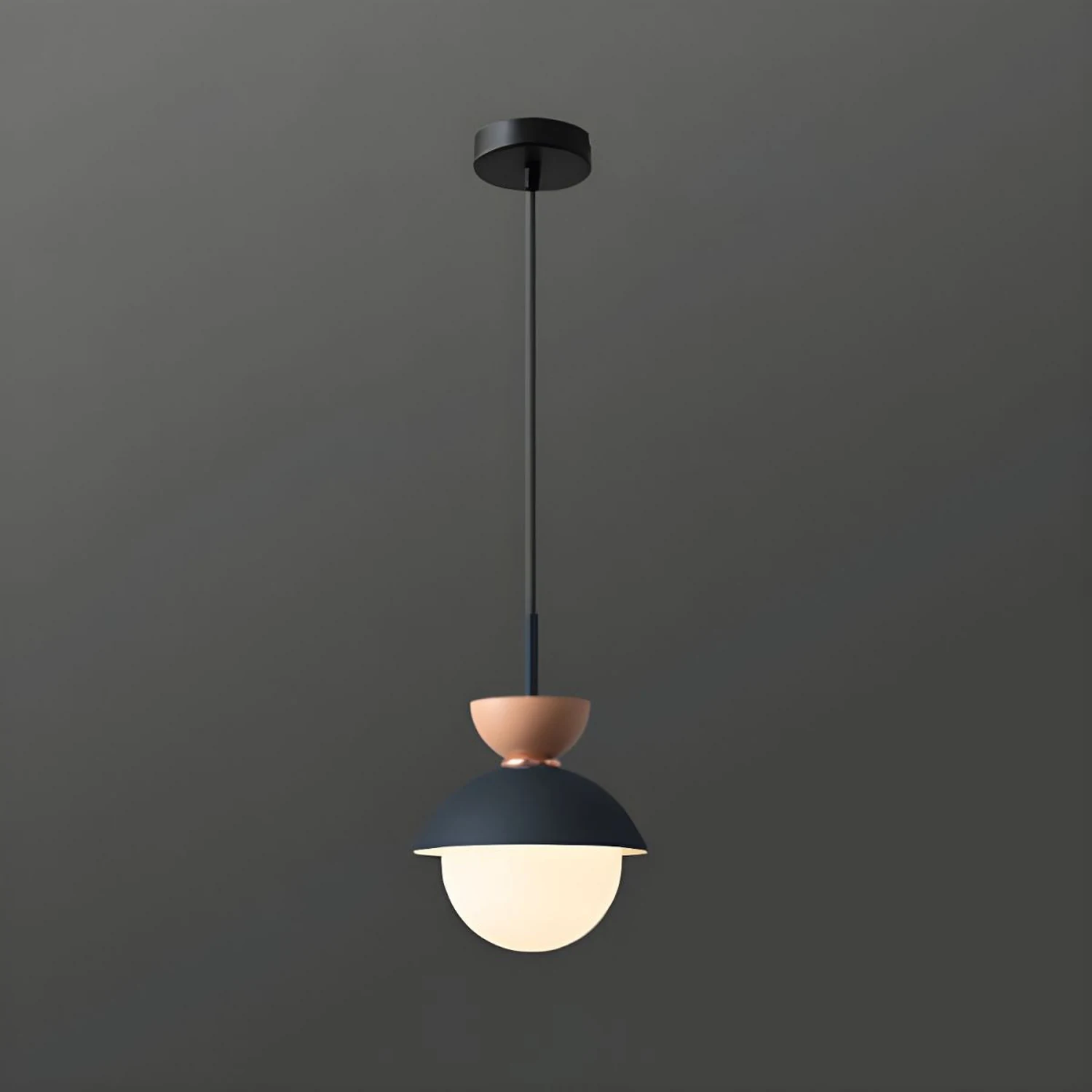 Cairns Nordic Metal Colorful Globe Pendant Light, Bedroom - Lumpaz
