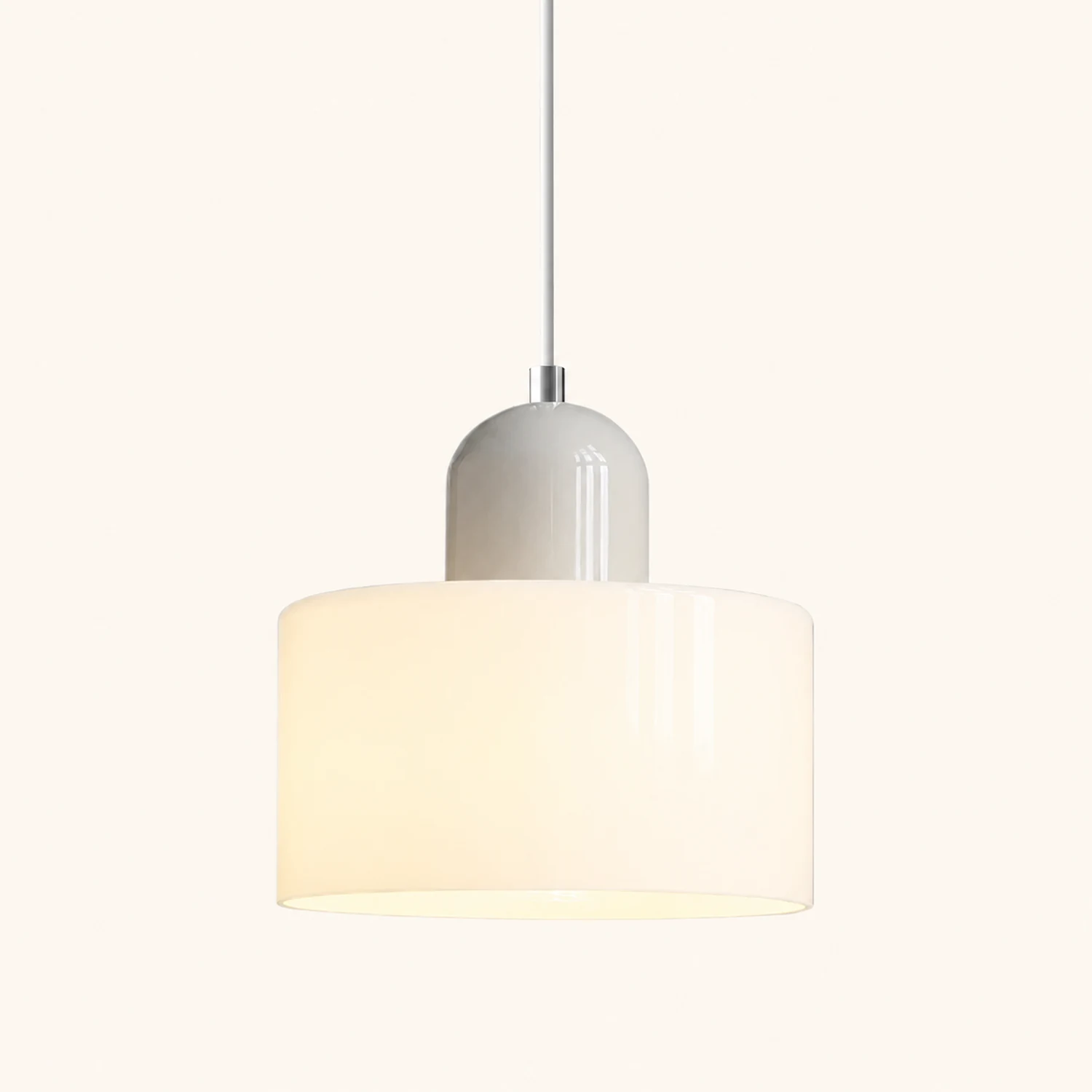 Morandi Modern White Glass Kitchen Island Pendant Light - Lumpaz