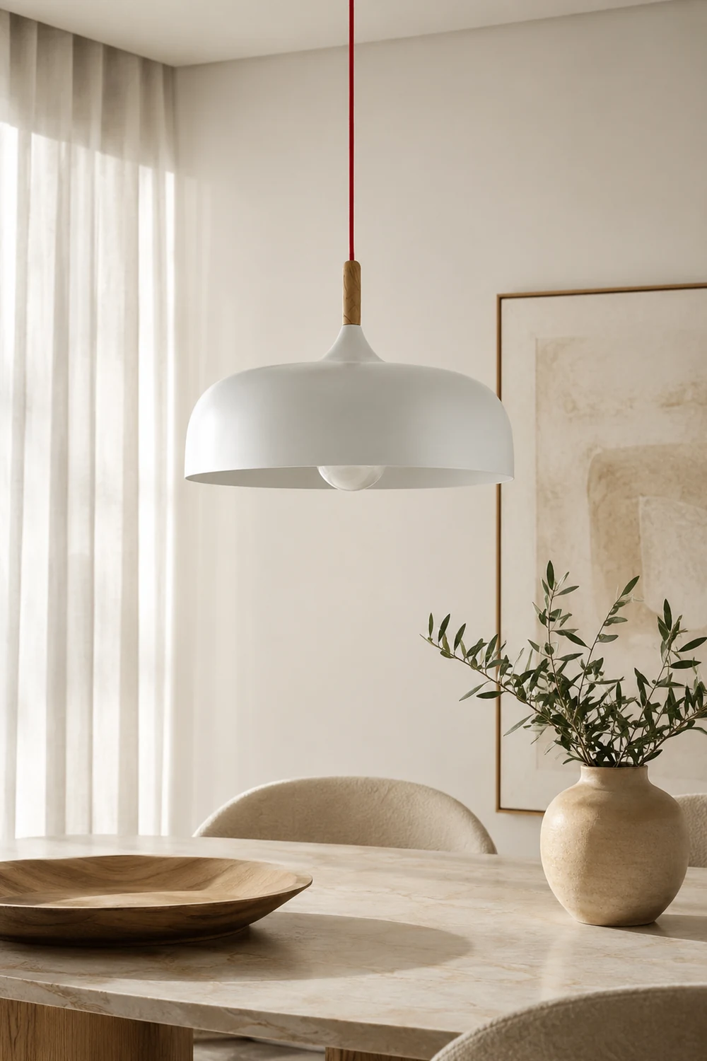 Leilani Modern Pendant Light Dome Macaron Metal Dining Room - Lumpaz