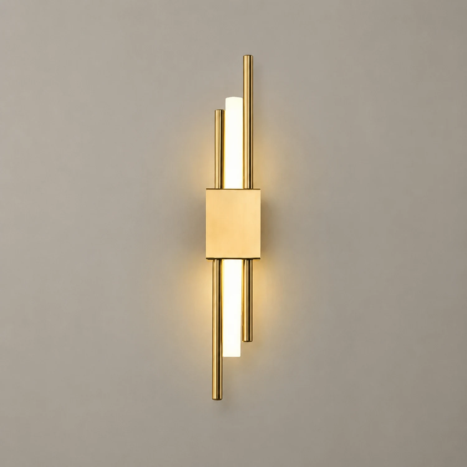 Alana Modern Bar Metal/Acrylic LED Wall Lamp Black/Gold Bedroom - Lumpaz