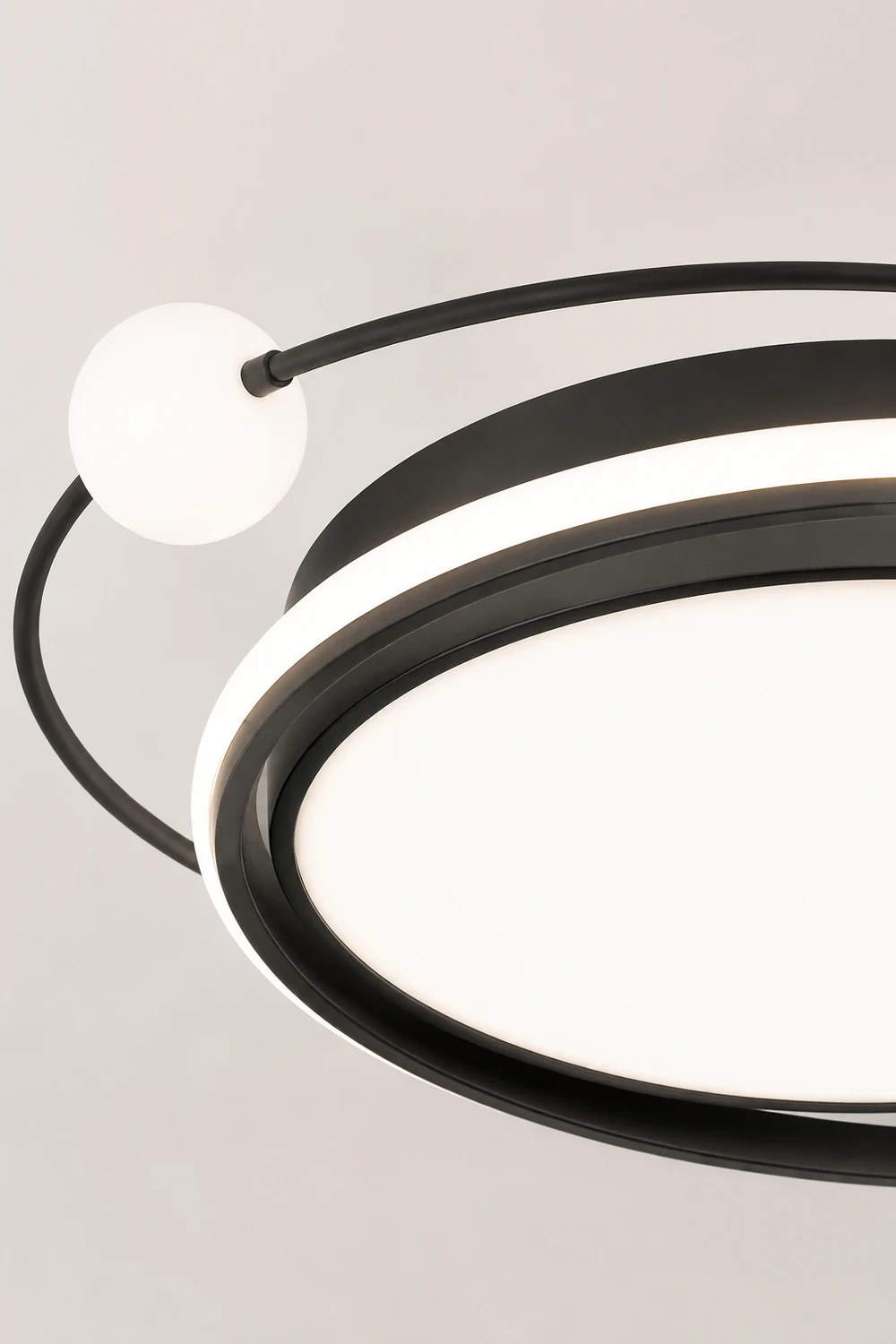Lacey Modern Multi Orbit Flush Mount Ceiling Light, Black/Gold - Lumpaz