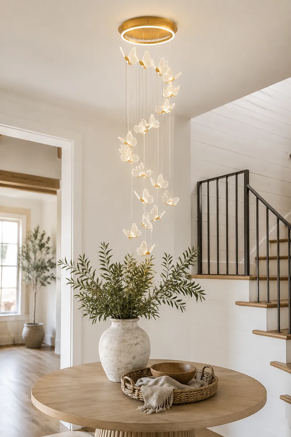 Ophelia Pendant Light Butterfly Modern Luxury, Metal/Acrylic, Gold, Corridor - Lumpaz
