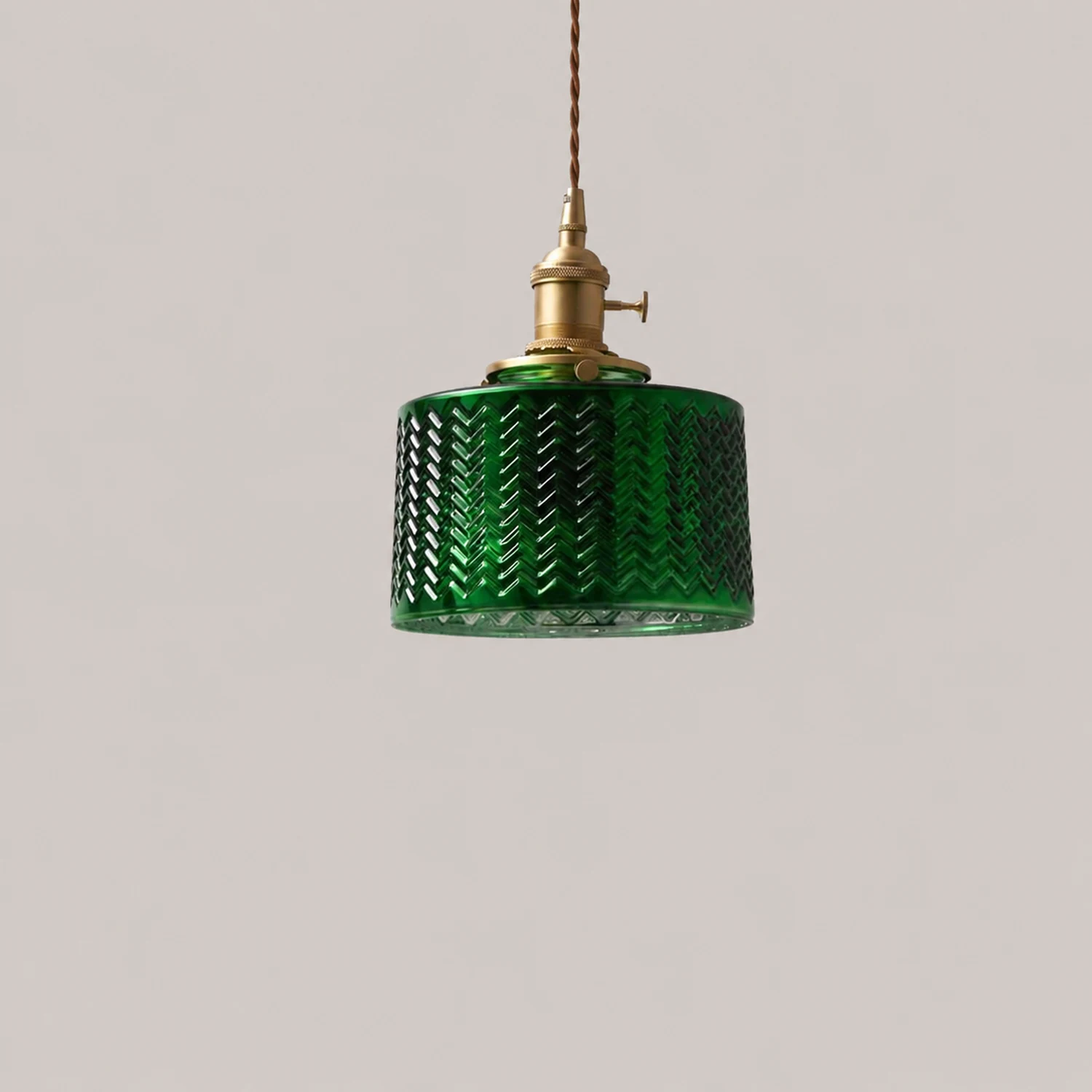Hailie Retro LED Pendant Light Green Metal/Glass Dining Room - Lumpaz