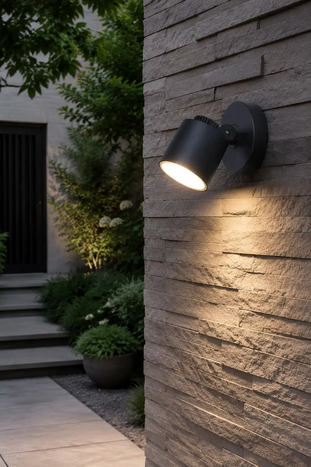 Orr Modern Camera Shape Metal/Acrylic Outdoor Waterproof Wall Lamp Spotlight, Black - Lumpaz
