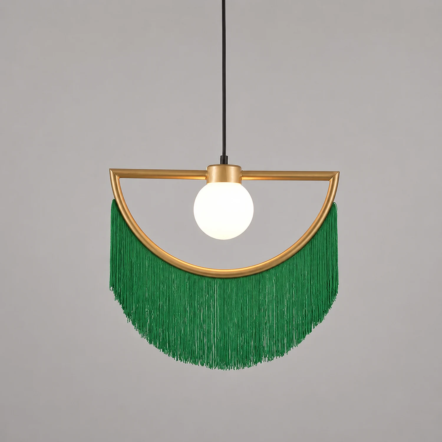 Minori Retro Fringe Fabric Pendant Light - Lumpaz