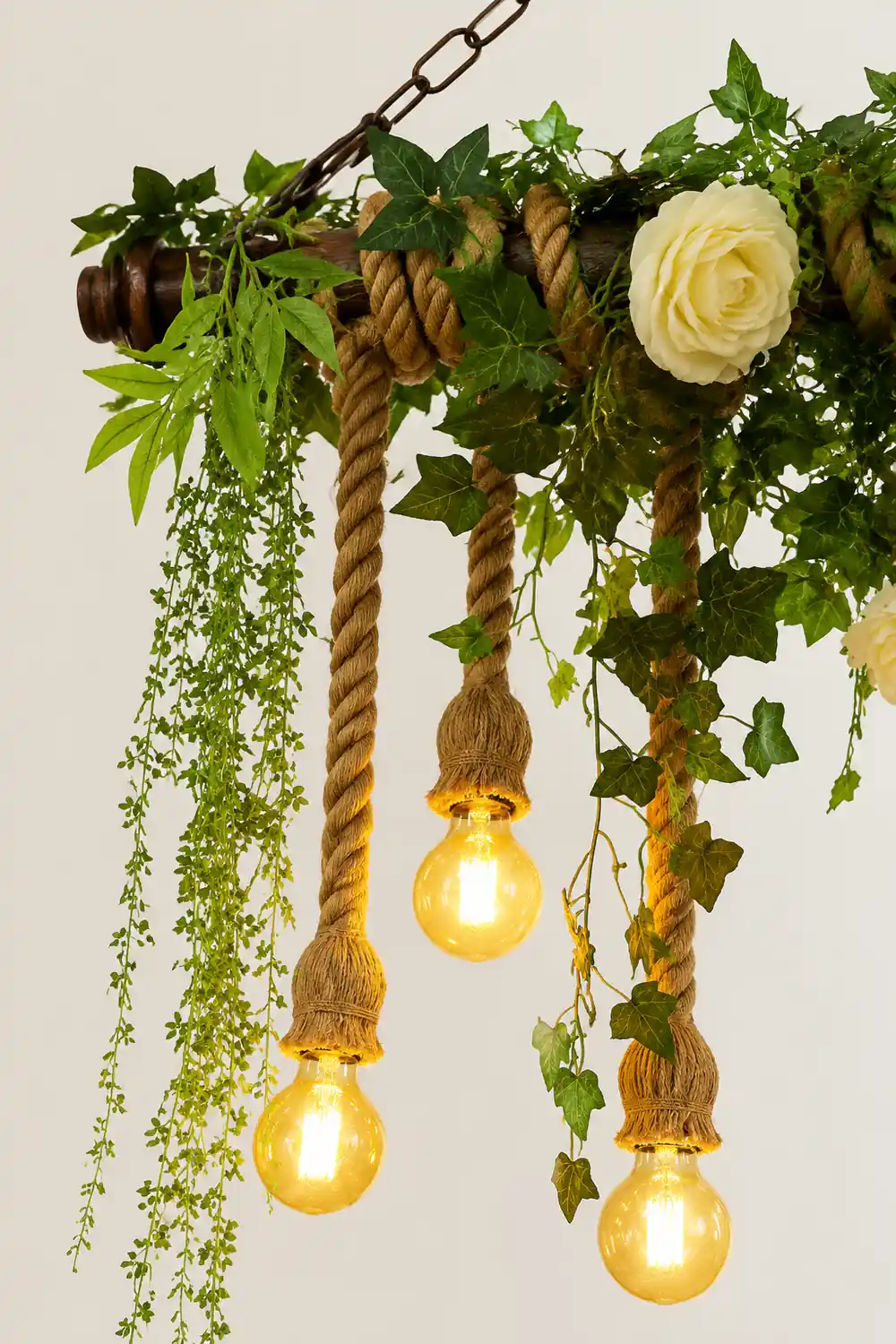 Nest Natural Decorative Metal/Glass Pendant Light, Green - Lumpaz