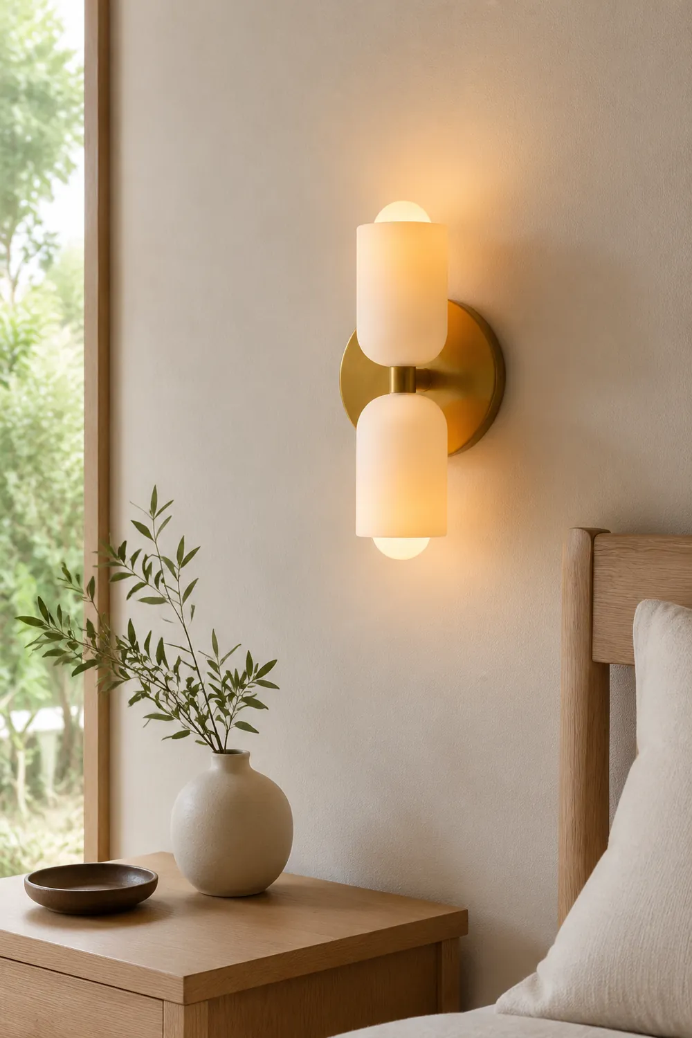 Morandi Modern LED Wall Lamp Gold Black Living Room Bedroom - Lumpaz
