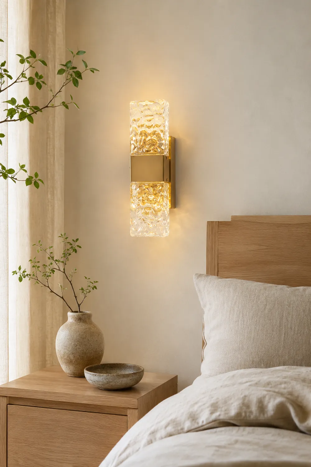Kajetan Modern Rectangular Metal Wall Lamp, Gold - Lumpaz