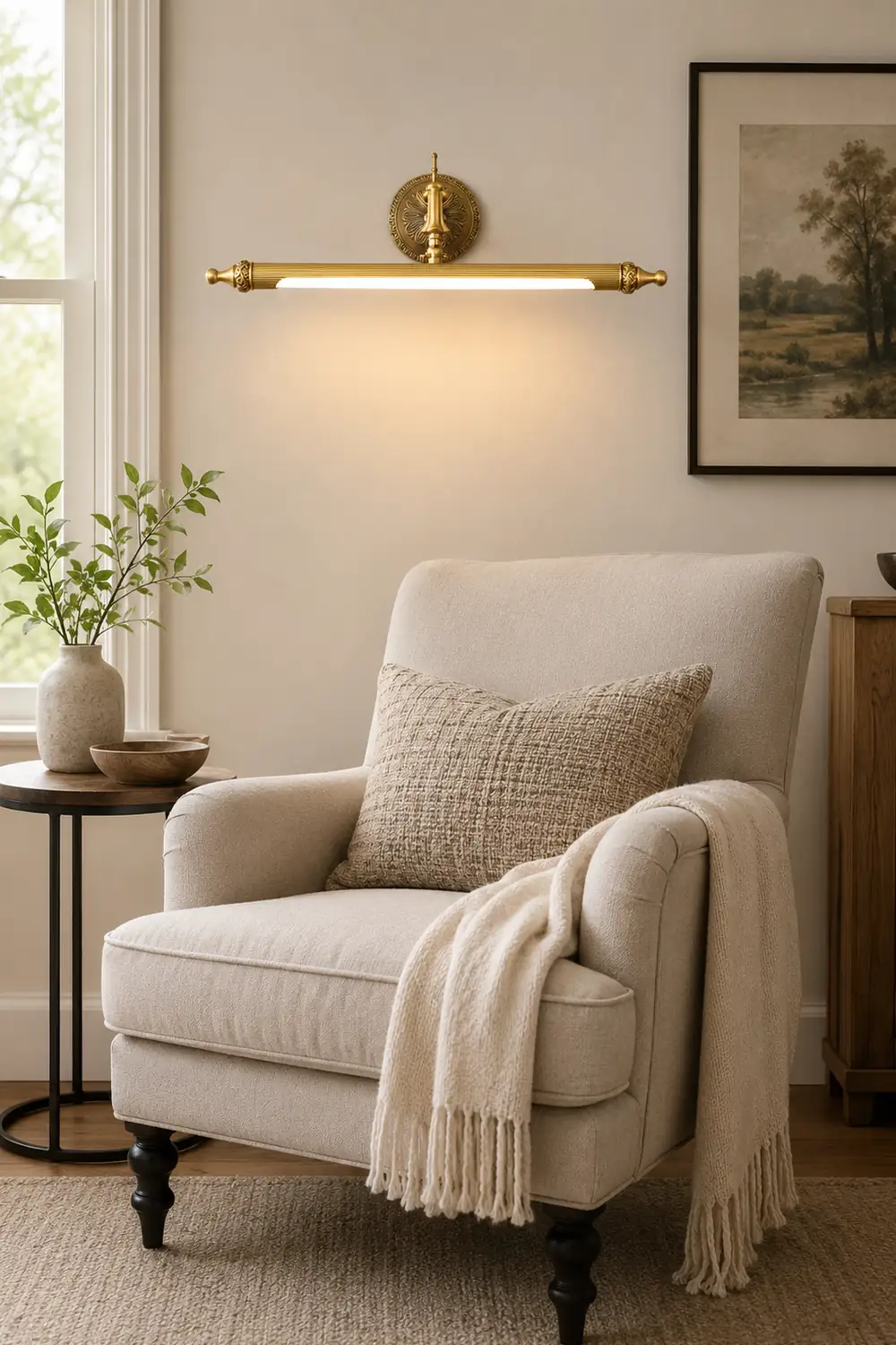 Félicie Vintage Linear Resin&Glass Wall Lamps, Gold - Lumpaz