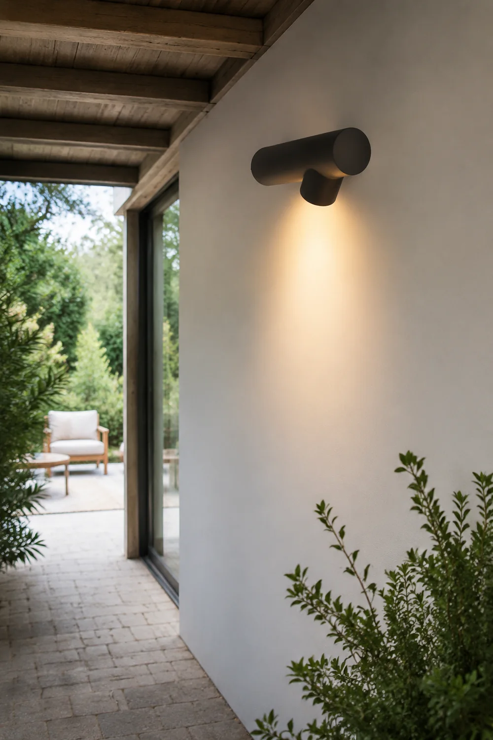 Orr Modern Waterproof Outdoor Wall Lighting, White & Black - Lumpaz