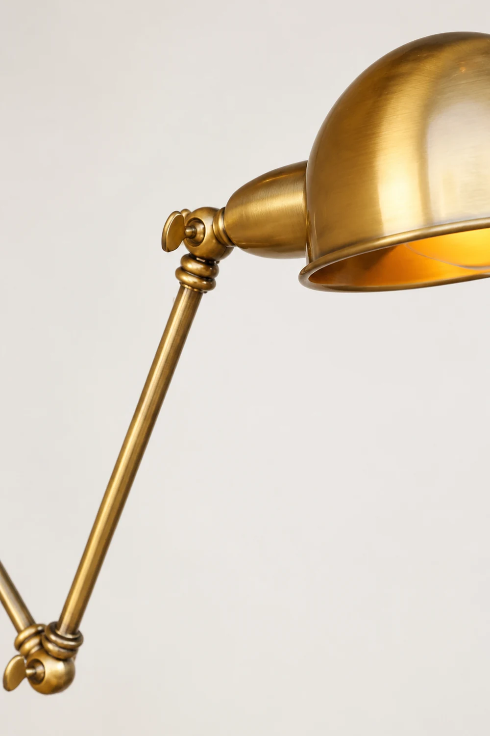 Brady Vintage Semi-sphere Metal Swing Arm Foldable Wall Lamp, Bronze - Lumpaz