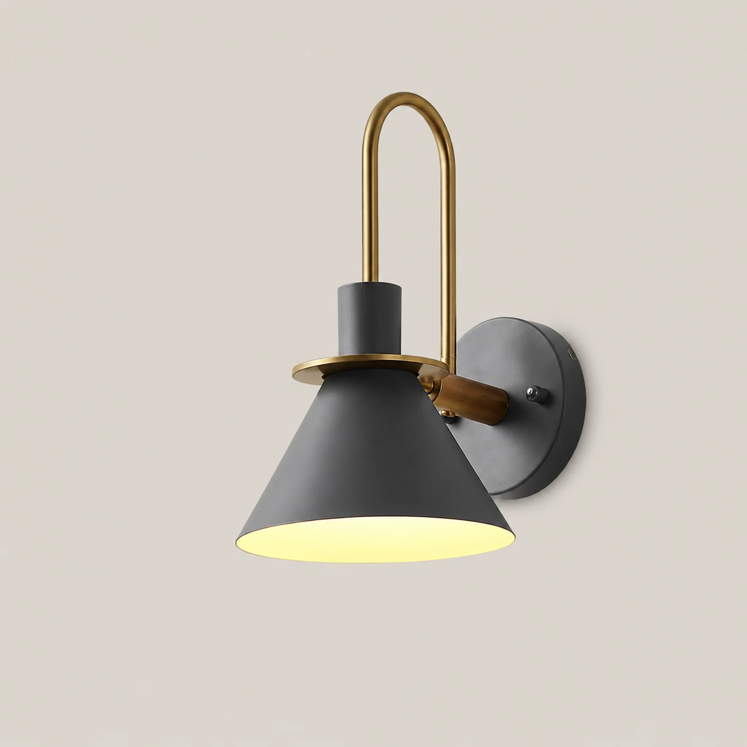 Morandi Vintage Horn Shape Metal Wall Lamp, Living room/Bedroom/Bathroom - Lumpaz
